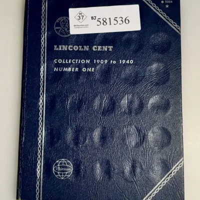 Lincoln Head Cent Book 1 - 76 Coins - Date Range 1909 - 1940