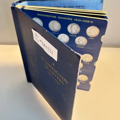 Book of 84 Silver Washington Quarters - Date Range 1932 - 1964