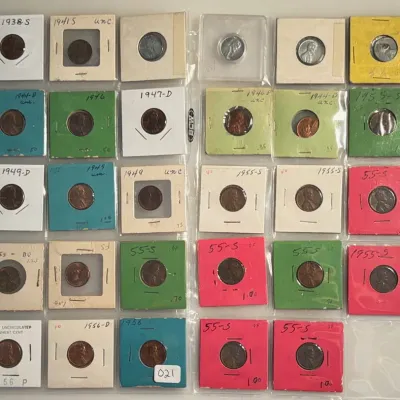 Lot of 38 - UNC Steel and 1955 S Lincoln Cents
