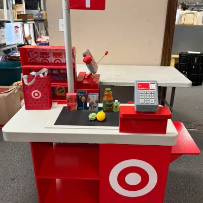 Target Checkout Stand Toy Playset: Cash Register, Conveyor Belt and Play Food Accessories