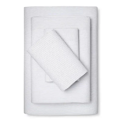 Room Essentials Twin/Twin XL Microfiber Sheet Set: Striped Bedding Packs (Lot of 2)