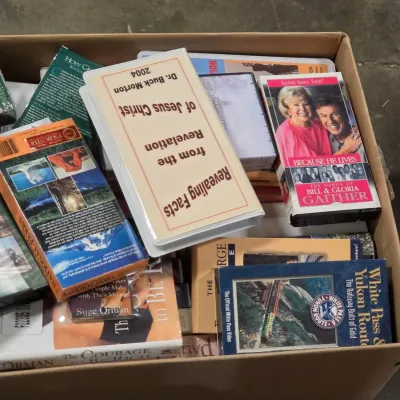 VHS Movie & Video Collection with Suze Orman Set, Gaither Gospel & Railroad Titles