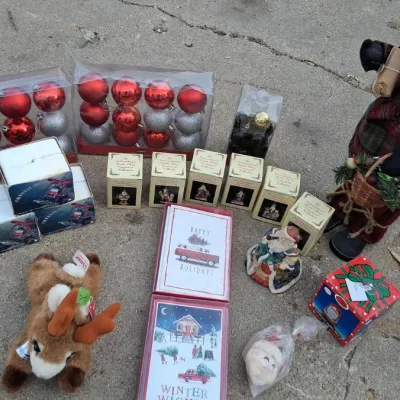 Sale Photo Thumbnail #33: Small Collection of Various Misc. Christmas Decorations