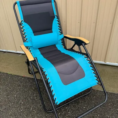 hi Villa Zero Gravity Padded Patio Lounge Chair