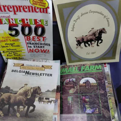 Tote of Various Magazines for Ephemera - Horse Magazines, Country, Living, People