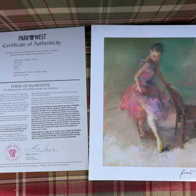 Hua Chen "Practice II" Ballerina Seriolithograph, 2009 Park West COA (2 of 2)
