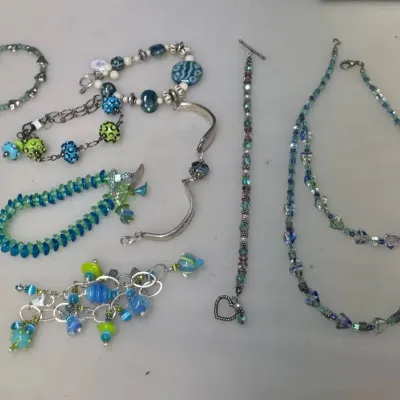 Gorgeous Blue Stone and Crystal Jewelry Collection