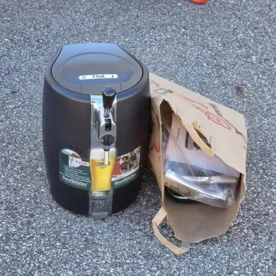 T-fal BeerTender Draft Beer Dispenser - Home Keg Tap System with Bag