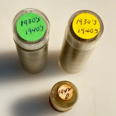 2 Full Vials and 1/2 Vial Nickels - Marked 1930s / 1940s