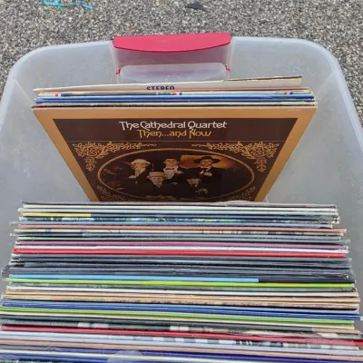 Gospel Vinyl Record Collection Cathedral Quartet, Dixie Echoes, Heaven Bound & 45