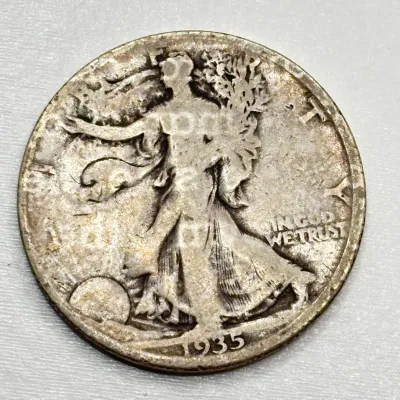 1935 D - Walking Liberty - Silver Half Dollar