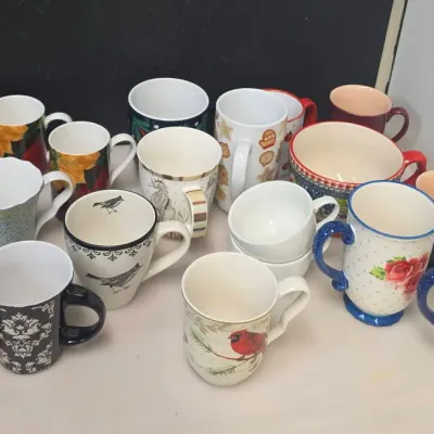 Large Assortment of Mugs