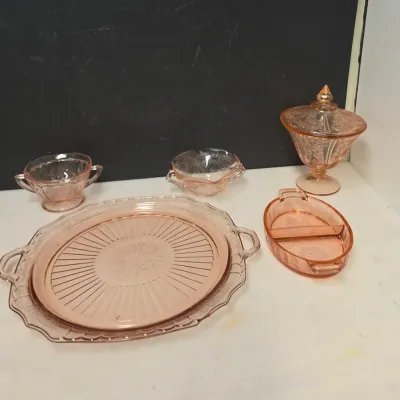 Vintage Pink Depression Glass Collection