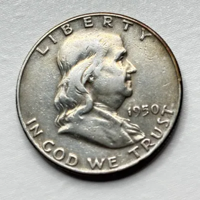 1950 - Silver Franklin Half Dollar