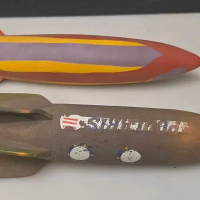 Pair of Vintage Toypedo Rubber Torpedo Dive Toys