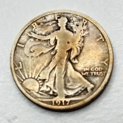 1917 D - Walking Liberty - Silver Half Dollar