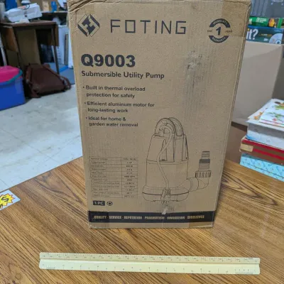 Fotig Q9003 Submersible Utility Pump 115v/60hz, 900w Input, 25ft. Long Cord, Refer To Photos - Estate Sales Warehouse (GR)