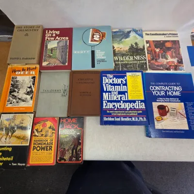 Large Collection of Vintage School Books and Novels