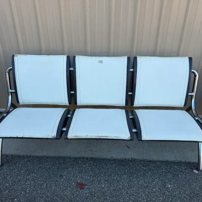 Vintage Tandem Sling 3-Unit Airport Bench Seating