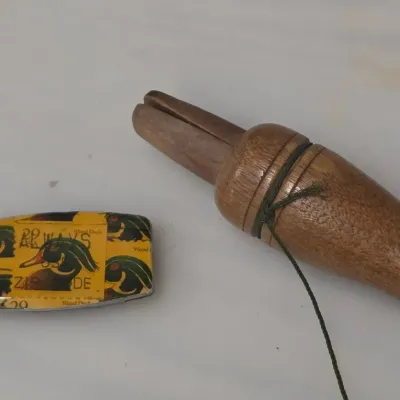 Vintage Duck Stamp Money Clip and Duck Call