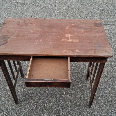 Sale Photo Thumbnail #48: Vintage Foldable Wooden Desk w/ Drawer