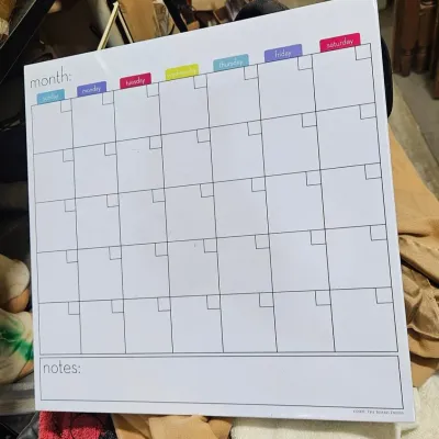 Metal Square Calendar Approx 12" x 12" - Estate Sales Warehouse (GR)