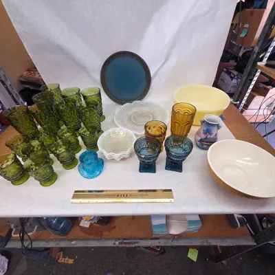 Collection of Various Indiana Glass Tumblers, Mugs, and More!