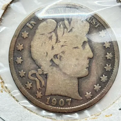 1907 D - Barber Half Dollar