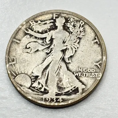 1934 D - Walking Liberty - Silver Half Dollar