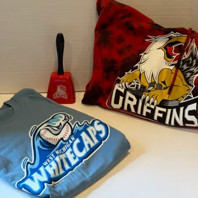 Sale Photo Thumbnail #26: Grand Rapids Griffins Hoodie & West Michigan Whitecaps T Shirt - Size Medium