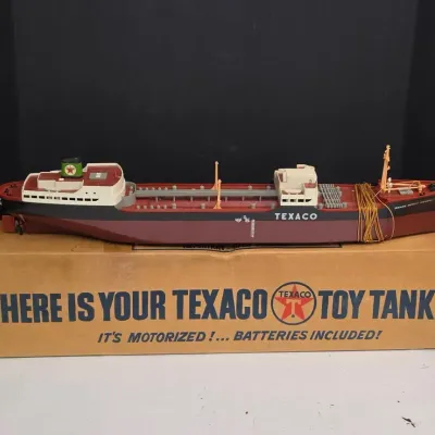 Vintage Texaco Motorized Toy Tanker in Original Box