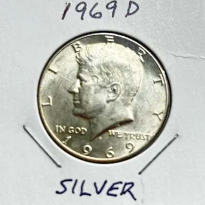 1969 D - 40% Silver - Kennedy Half Dollar