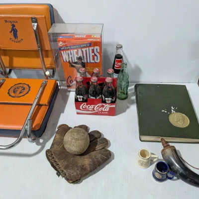University Of Virginia Vintage Office Decor Lot: Memorabilia, Stand Seats, Branded Food, & More - Estate Sales Warehouse (GR)