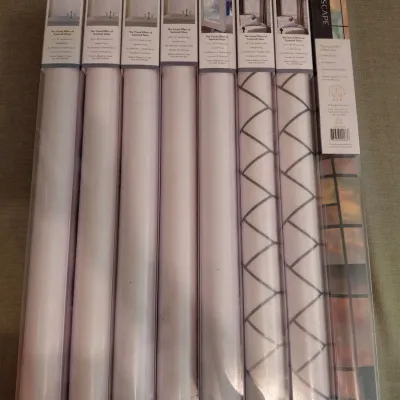 Miscellaneous Window Cling- The Visual Effects of Textured Glass by Artscape, 8 Rolls, NIB, 4 Styles