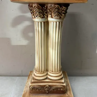 Vintage Marwal Ind Inc Chalkware Classical Column Pedestal Display Stand