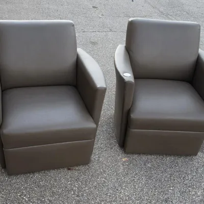 Pair of Vinyl Chairs