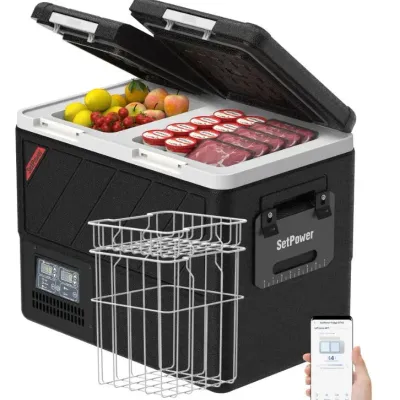 NEW SetPower AJ30G Mobile Refrigerator/Freezer (32Qt/30L capacity, DC 12/24V with AC adapter)