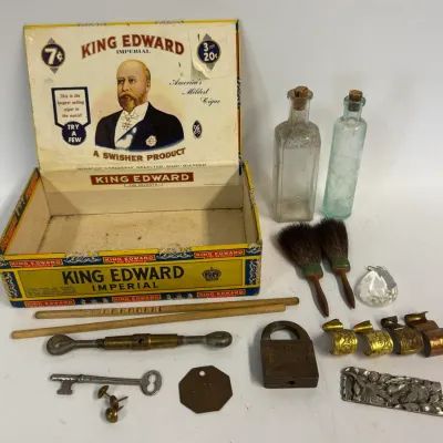 Vintage King Edward Imperial Cigar Box & Mixed Collectibles Lot #6