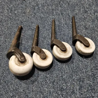 Lot of Four (4) Antique Porcelain Furniture Casters - Estate Sales Warehouse (GR)