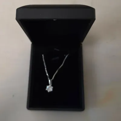 925 Sterling Faceted Snowflake Necklace