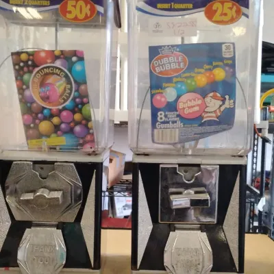 2 Vintage Gumball Machines