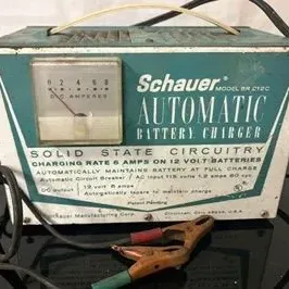 Sale Photo Thumbnail #139: Schauer Model BR 212C Automatic 12V Battery Charger Antique W/ Spark Plugs
