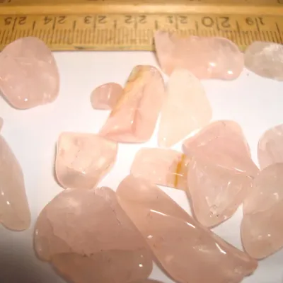 Rose Quartz, small jasper, and amethyst chips and stones