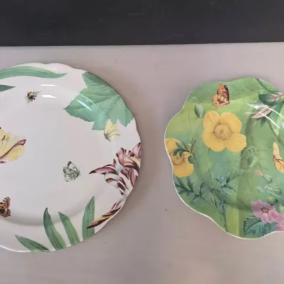 2 Spode Floral Haven Dishes