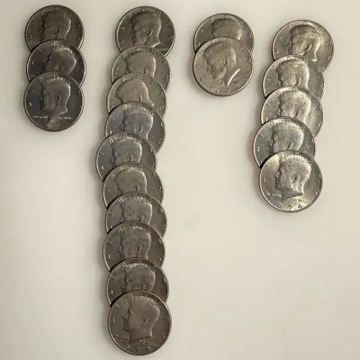 Lot of 20 - 1970s Kennedy Half Dollars