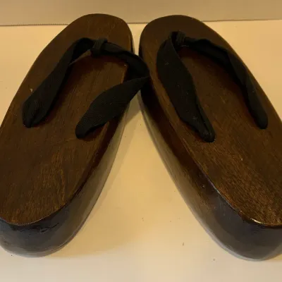 Sale Photo Thumbnail #32: Vintage Traditional Japanese Wooden Geta Footwear Shoes