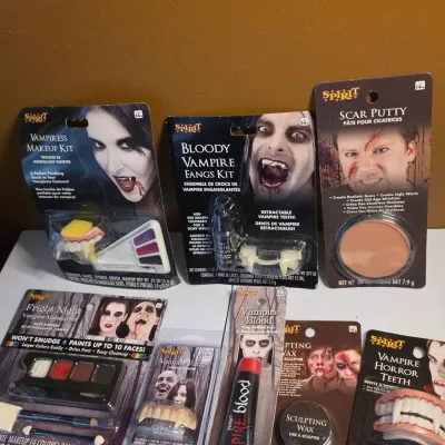 New Spirit Halloween Vampire and Zombie Kits