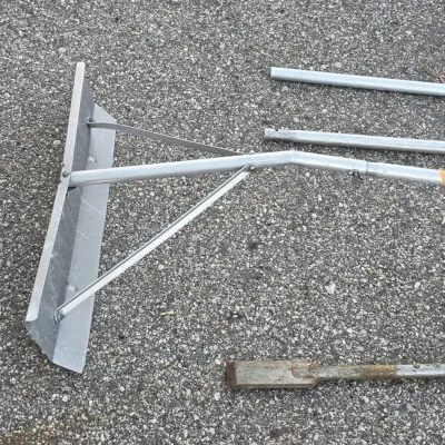 Aluminum Roof Snow Rake with Extension Poles and Ice Chipper