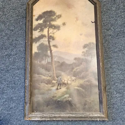 Vintage "A Moorland Road" w/ Frame - Estate Sales Warehouse (GR)