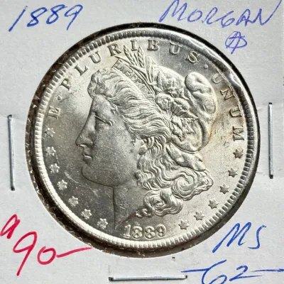 1889 - Morgan Silver Dollar - MS62